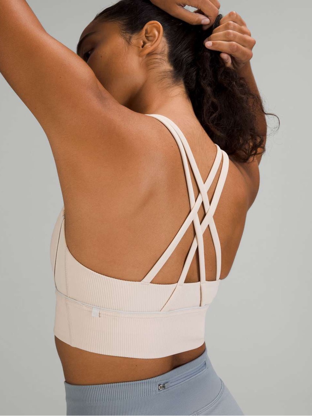 Lululemon Energy Bra Longline Ribbed *Medium Support, B–D Cups Chantilly